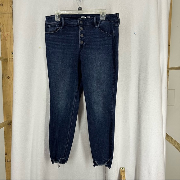 Old Navy Denim - Old Navy Rockstar Jeans Mid Rise Ankle Super Skinny Womens 14 Blue